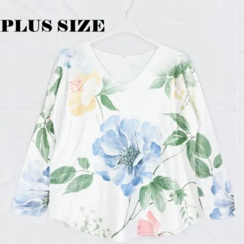 Suéter de punto fino sin costuras de calidad superior de talla grande