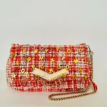 Bolso Bandolera Tweed bordado a Mano