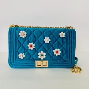 Bolso Bandolera de Terciopelo bordado a mano