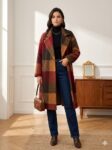 Abrigo Tartán doble botonadura