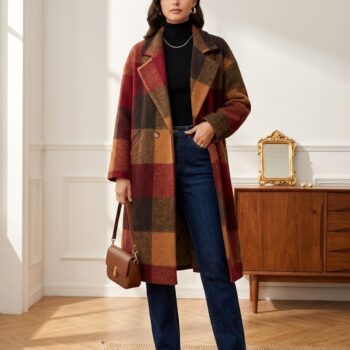 Abrigo Tartán doble botonadura