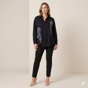 Blusa negra SWAROVSKI