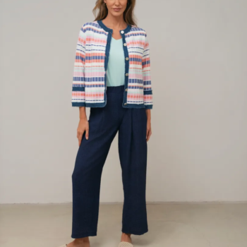 Chaqueta multilineal denim