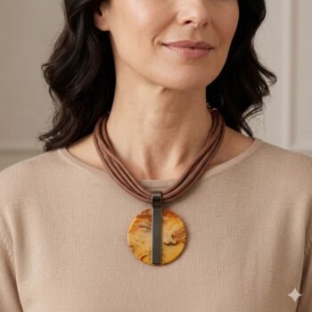 gargantilla MEDALLÓN RESINA